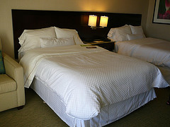 ハワイのホテルのベッド